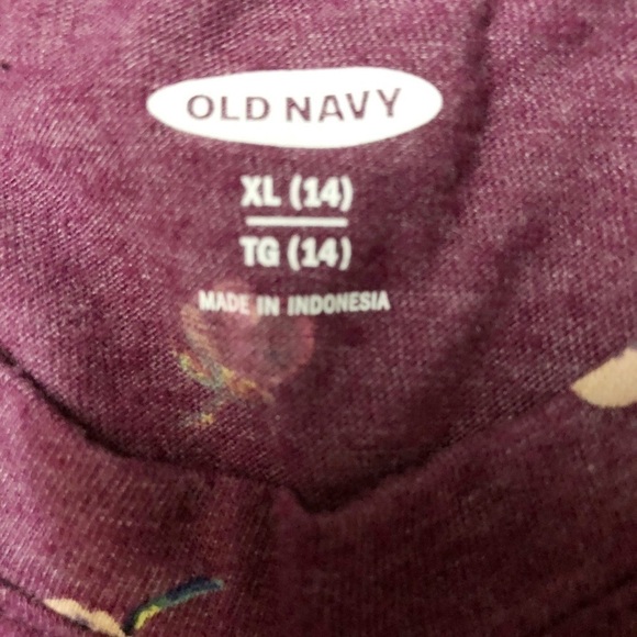 Old Navy floral top sweatshirt - future XL girls - Picture 4 of 6